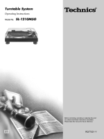 Technics - SL-1210-M-5-G - Owners manual 